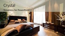  Presentation with wide - PPT theme having bamboo furniture - nice and wide bed background and a soft green colored foreground