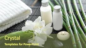  Presentation with bamboo flower - Presentation theme consisting of bamboo grove white ginger flower background and a tawny brown colored foreground