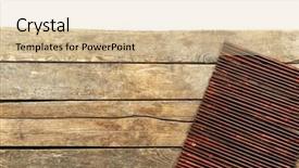  Presentation with furniture - PPT theme consisting of bamboo mat on wooden background background and a lemonade colored foreground