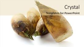  Presentation with bamboo - Presentation theme having bamboo shoots background and a blonde colored foreground