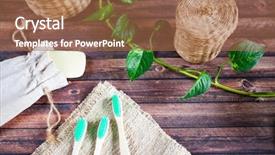  Presentation with bamboo - Slide set featuring bamboo toothbrush - natural materials background and a coral colored foreground