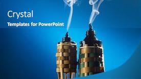  Presentation with raya - PPT theme enhanced with bamboo-torch-or-pelita-icon background and a teal colored foreground