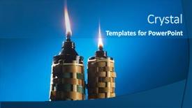  Presentation with raya - Presentation theme having bamboo-torch-or-pelita-icon background and a ocean colored foreground