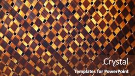  Presentation with weave - Amazing PPT theme having bamboo weave background backdrop and a tawny brown colored foreground