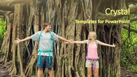  Presentation with banyan tree - Slide deck consisting of bamyan - attractive young couple having fun background and a tawny brown colored foreground