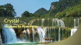  Presentation with top 10 waterfall - Slide deck having banned - ban gioc - detian waterfall background and a tawny brown colored foreground