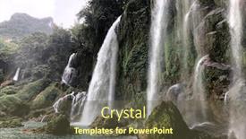  Presentation with cao - Audience pleasing slide deck consisting of ban-gioc-waterfall-in-cao backdrop and a tawny brown colored foreground