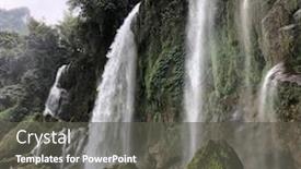  Presentation with cao - Amazing PPT layouts having ban-gioc-waterfall-in-cao backdrop and a dark gray colored foreground