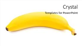  Presentation with banana - Theme featuring banana - isolated on white background background and a white colored foreground
