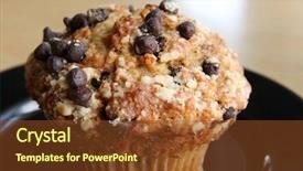  Presentation with chocolate chip - Presentation theme having banana and chocolate chip muffin background and a tawny brown colored foreground