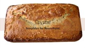  Presentation with banana - Colorful PPT theme enhanced with banana-bread-fresh-baked-banana backdrop and a gold colored foreground