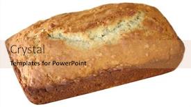  Presentation with banana - Audience pleasing presentation theme consisting of banana-bread-fresh-baked-banana backdrop and a yellow colored foreground