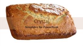  Presentation with banana - Beautiful theme featuring banana-bread-fresh-baked-banana backdrop and a gold colored foreground