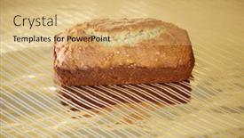  Presentation with banana - Slides with banana-bread-fresh-banana-bread background and a yellow colored foreground