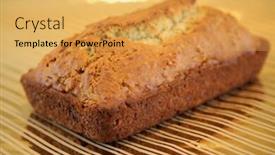  Presentation with food banana - Colorful theme enhanced with banana-bread-loaf-fresh-baked backdrop and a yellow colored foreground