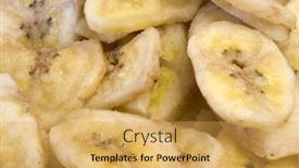  Presentation with banana chips - PPT layouts featuring banana chips background and a yellow colored foreground