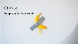  Presentation with banana - PPT theme enhanced with banana-close-up-taped background and a white colored foreground