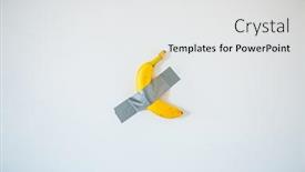  Presentation with banana - Presentation design consisting of banana-close-up-taped background and a white colored foreground