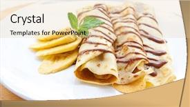  Presentation with banana - PPT theme featuring banana filling with chocolate background and a lemonade colored foreground