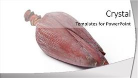  Presentation with banana - Colorful PPT theme enhanced with banana flower isolated isolated backdrop and a white colored foreground
