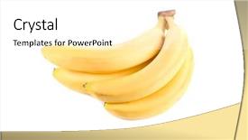  Presentation with fruit banana - PPT layouts with banana fruit on a white background and a  colored foreground