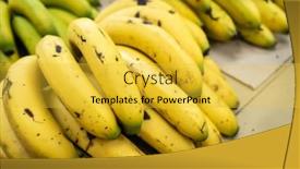  Presentation with fruit banana - Presentation design consisting of yellow bananas local market - banana fruit stacked background and a yellow colored foreground