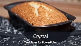  Presentation with baking cake - Cool new presentation theme with banana loaf in baking pan backdrop and a tawny brown colored foreground
