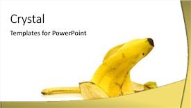  Presentation with banana - Cool new PPT layouts with banana peel isolated backdrop and a white colored foreground