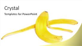  Presentation with plant tissue culture banana - Presentation theme with banana peel on white background background and a white colored foreground