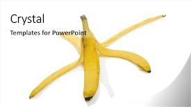  Presentation with banana - Beautiful PPT theme featuring banana peel backdrop and a  colored foreground