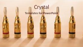  Presentation with speaker - Audience pleasing presentation theme consisting of banana plug type speaker connectors backdrop and a lemonade colored foreground