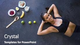  Presentation with acai - PPT theme with banana powder - above shot of a woman background and a tawny brown colored foreground