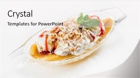  Presentation with banana - Theme having banana split background and a white colored foreground