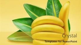  Presentation with yellow green - Presentation design consisting of banana-thumb-up-sign-green background and a yellow colored foreground
