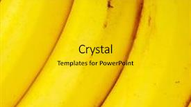 Presentation with banana - PPT theme consisting of banana background and a light gray colored foreground