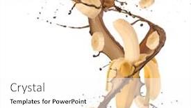  Presentation with cream - Beautiful presentation design featuring bananas in cream splash backdrop and a white colored foreground