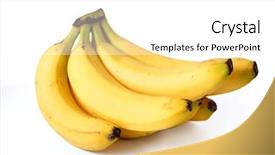  Presentation with banana tree - PPT theme enhanced with bananas on white background background and a white colored foreground