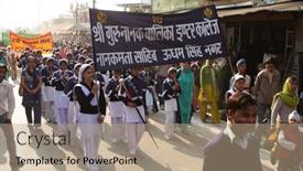  Presentation with social work - Audience pleasing presentation design consisting of banbasa-india-january-9-social backdrop and a coral colored foreground