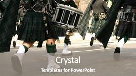  Presentation with marching band - Colorful slides enhanced with marching band - saint patrick's day parade new backdrop and a gray colored foreground