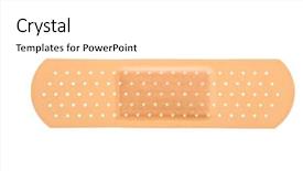  Presentation with medical equipment - Slides having band aid - medical equipment - adhesive plaster background and a white colored foreground