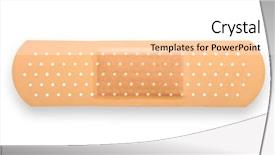  Presentation with medical equipment - PPT layouts featuring band aid - medical equipment - adhesive plaster background and a white colored foreground