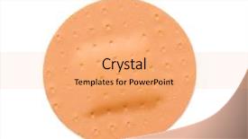  Presentation with medical ovaries - Beautiful presentation theme featuring band aid - medical patch isolated on white backdrop and a coral colored foreground