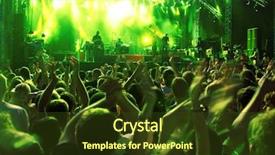  Presentation with rock band - PPT layouts having band at a rock concert background and a tawny brown colored foreground