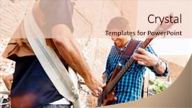  Presentation with band - Theme enhanced with band of musicians playing background and a lemonade colored foreground