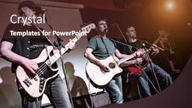  Presentation with lighting effects - PPT layouts enhanced with band performs on stage rock music concert warning - authentic shooting with high iso in challenging lighting conditions a little bit grain and blurred motion effects background and a tawny brown colored foreground