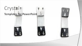  Presentation with metal - Audience pleasing PPT layouts consisting of bandage-clips-or-bandage-fastener backdrop and a white colored foreground