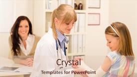  Presentation with female empowerment - Colorful presentation theme enhanced with bandage of girl broken arm backdrop and a lemonade colored foreground