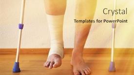  Presentation with physical therapy fracture leg - Beautiful presentation featuring bandage-on-the-leg backdrop and a blonde colored foreground