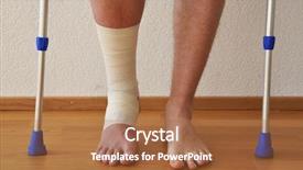  Presentation with aid - Cool new slides with bandage on the leg backdrop and a red colored foreground