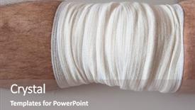  Presentation with physical therapy fracture leg - Beautiful theme featuring bandages - portrait of a young man backdrop and a  colored foreground